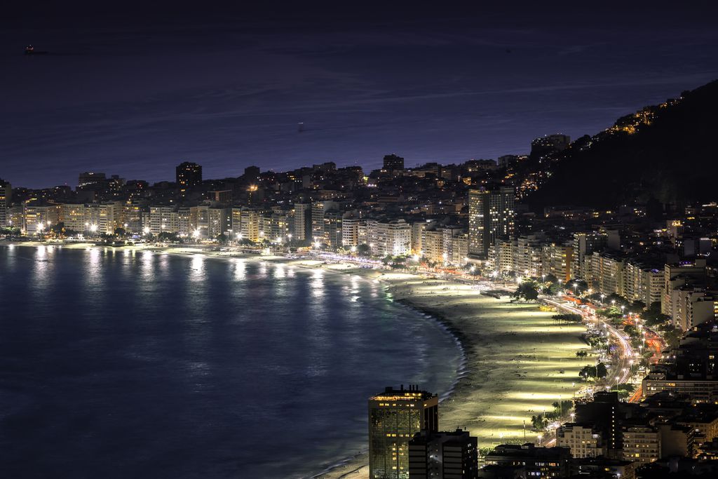 Die Copacabana bei Nacht