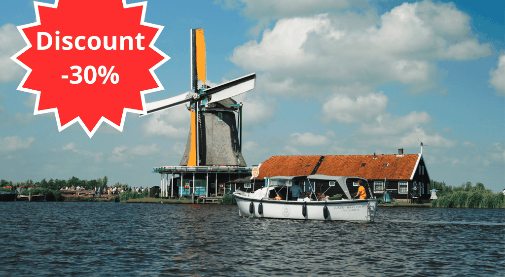 Zaanse Schans: Private Schifffahrt + Live Guide, optionale Getränke