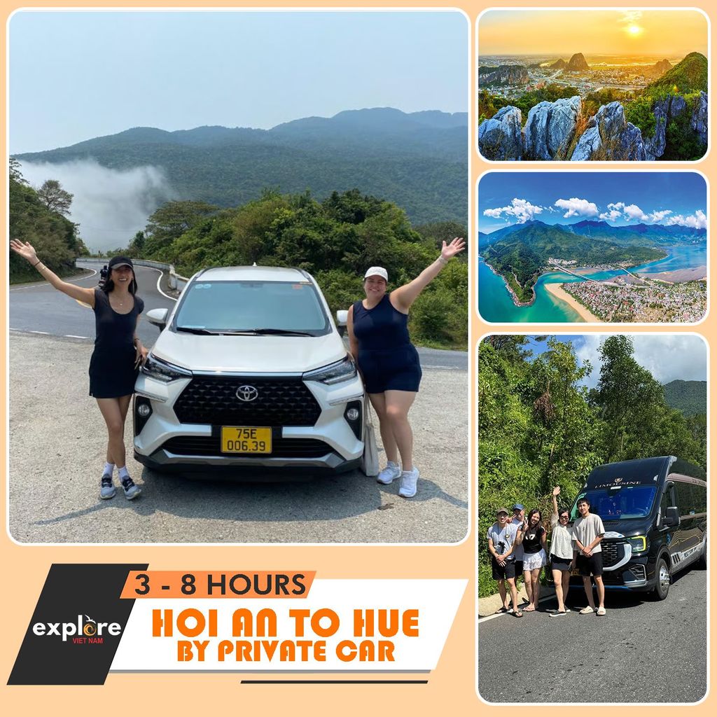 Hoi An nach Hue mit Sightseeing über den Hai Van Pass mit dem Auto