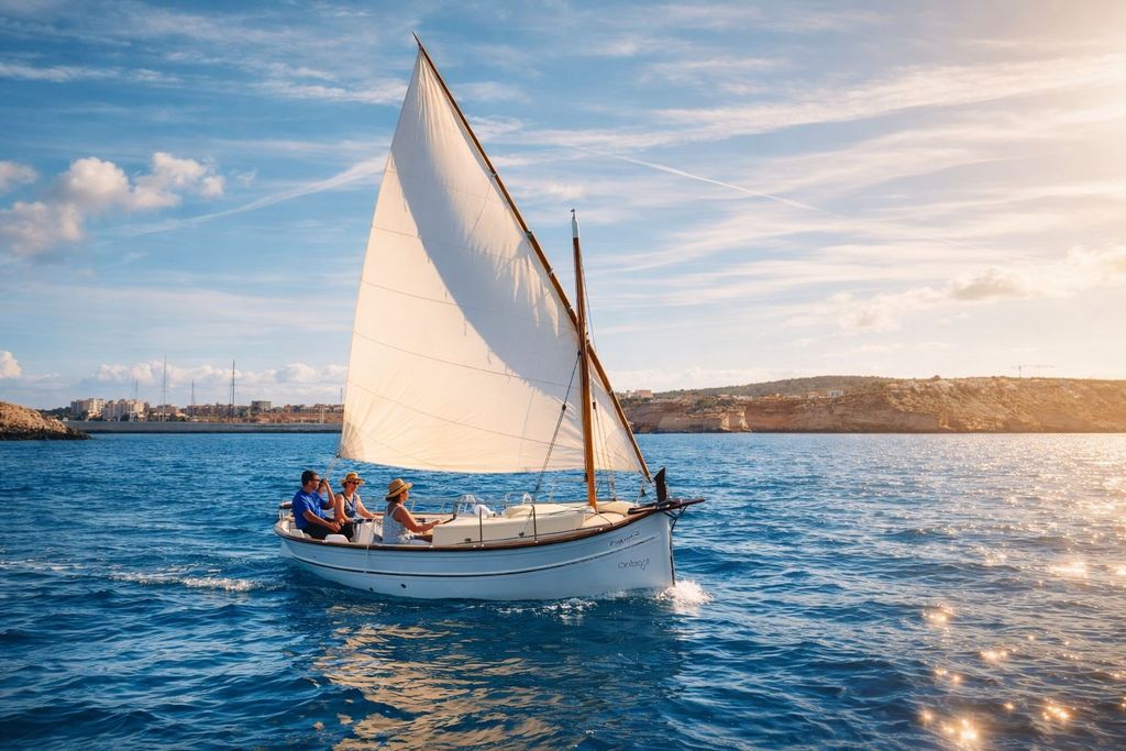 Palma: Private Fahrt mit einem elektrischen Llaüt und Lateinersegel