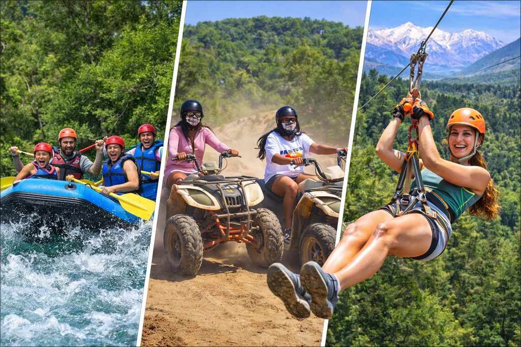Antalya: Rafting im Köprülü Canyon, Buggy-Safari & Zipline