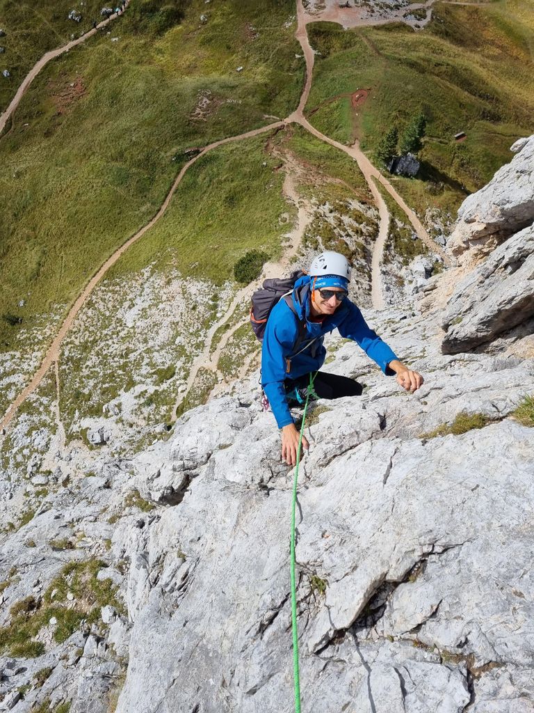 Dolomiten: Mehrseillängenroute auf den Gipfel der 5 Torri