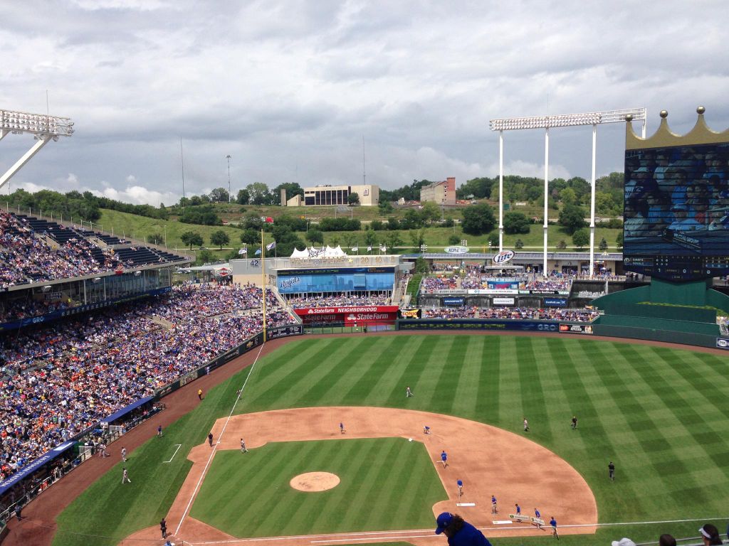 Baseballspiel der Kansas City Royals im Kauffman Stadium