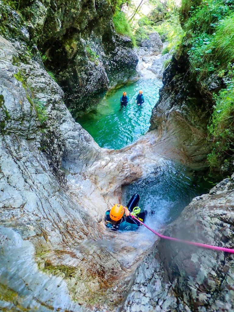 Abenteuer Bovec: Canyoning im Triglav-Nationalpark