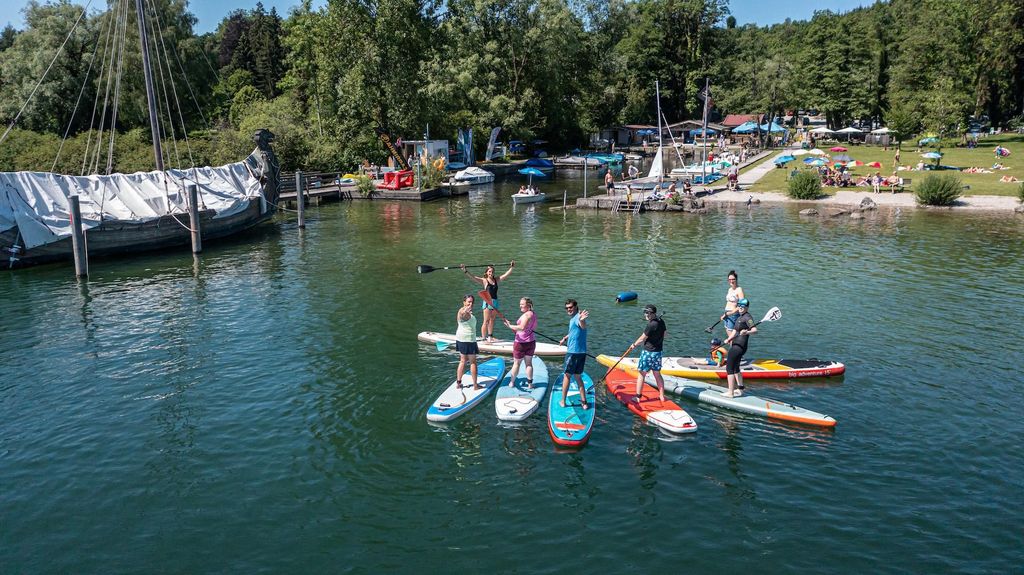 Stand Up Paddling auf dem Chiemsee