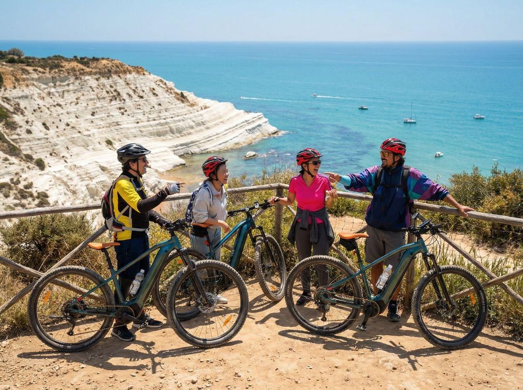 E-Bike Scala dei Turchi: Verkostung, Dörfer, Schnorcheln, Naturschutzgebiet