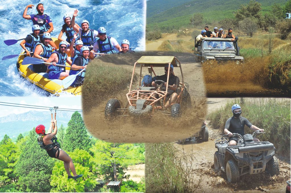 Antalya: Buggy, Quad, Jeep, Rafting & Zipline-Tour mit Mittagessen