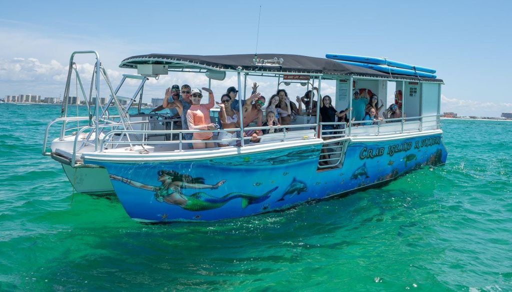 Destin: Schwimm-Trip nach Crab Island an Bord der Crab Island Runner
