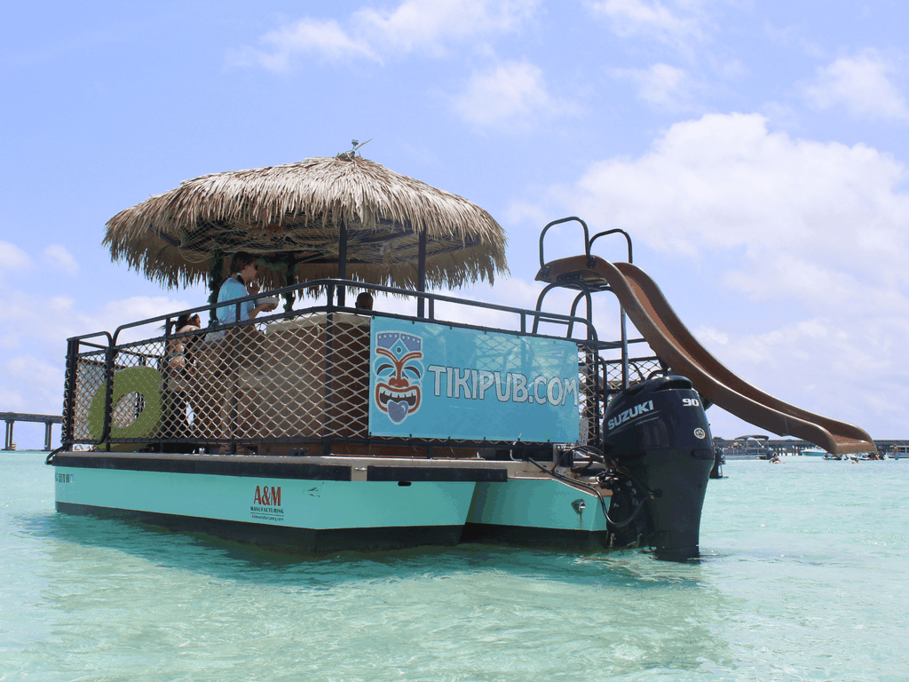 Destin: Tiki Pub Crab Island Sandbar Cruise mit Wasserrutsche