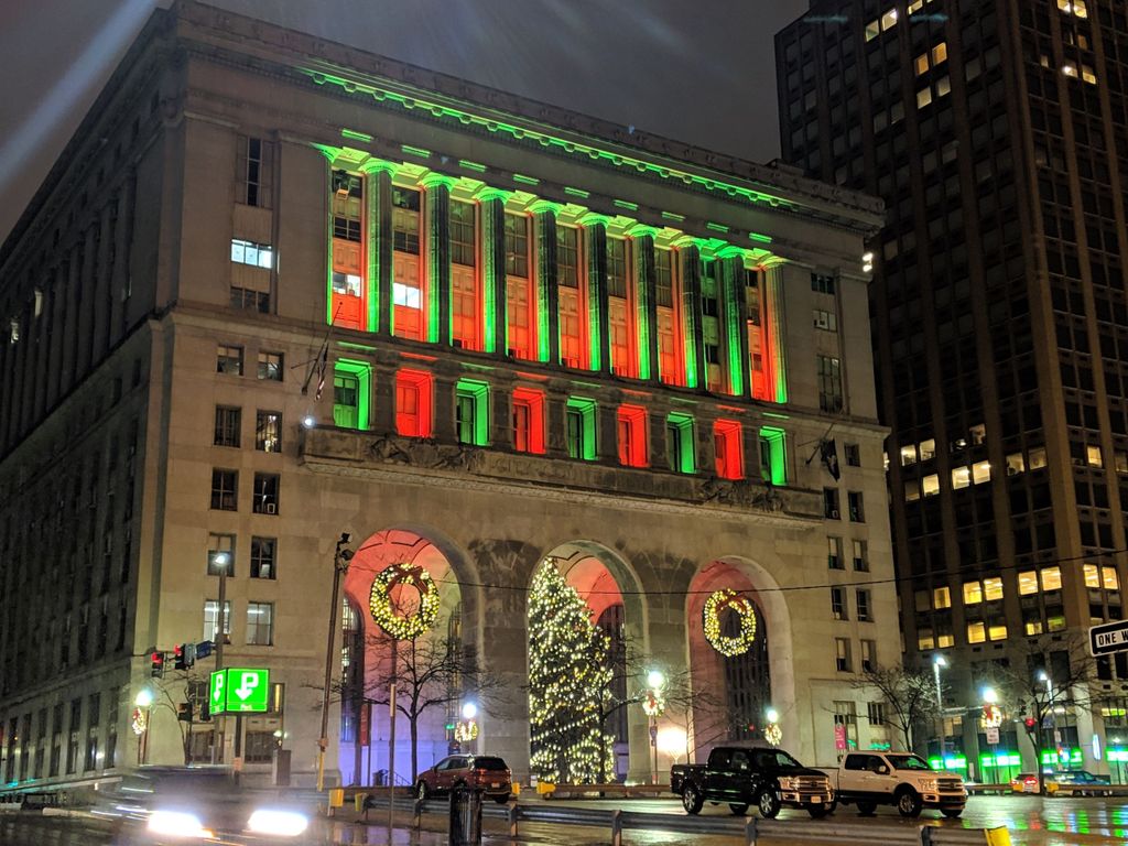 Pittsburgh: Downtown Holiday Lights Rundgang