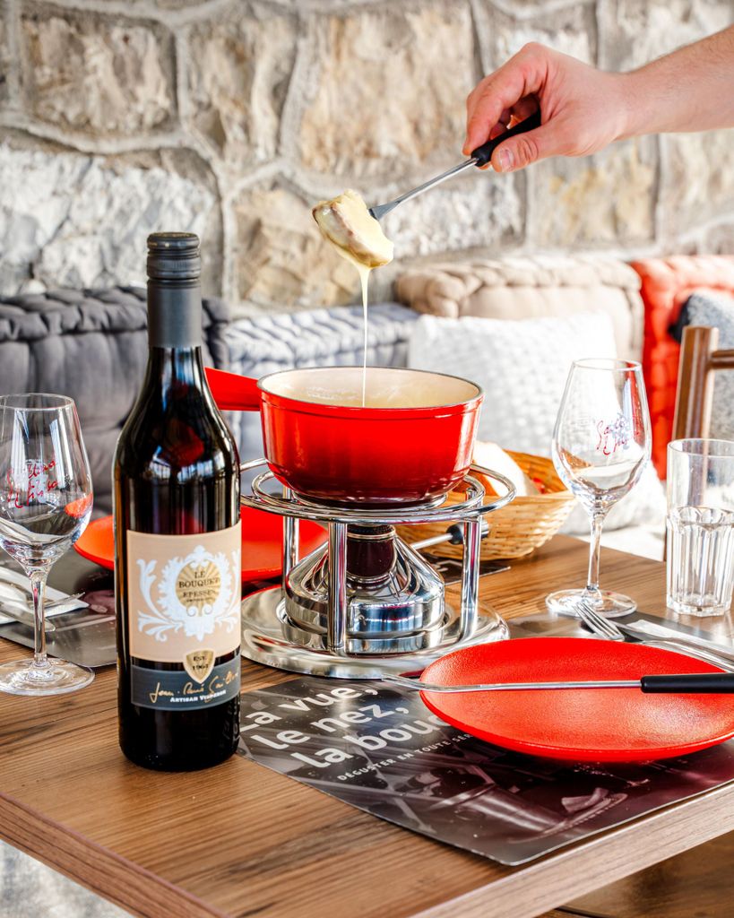 Fondue im Herzen des Weinbergs von Lavaux