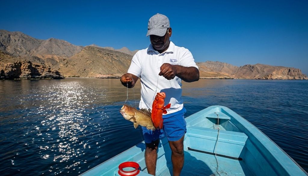 Ab al-Chasab: Traditionelles omanisches Angelerlebnis in einer Dau