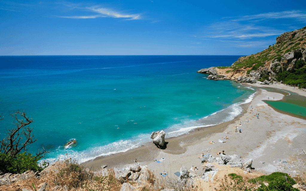 Ab Heraklion: Preveli Tropical Beach & Palm Forest Wanderung
