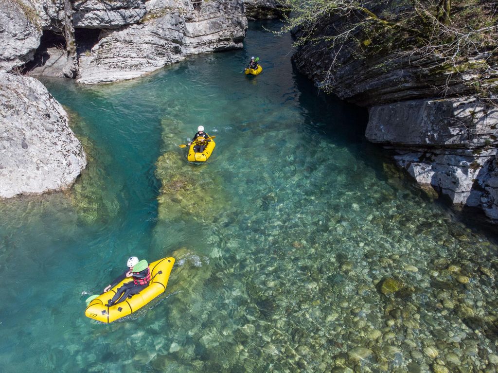 Podgorica: Packrafting auf dem Moraca-Fluss
