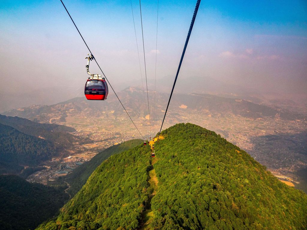 Kathmandu: Chandragiri-Seilbahn und Affentempel-Tour