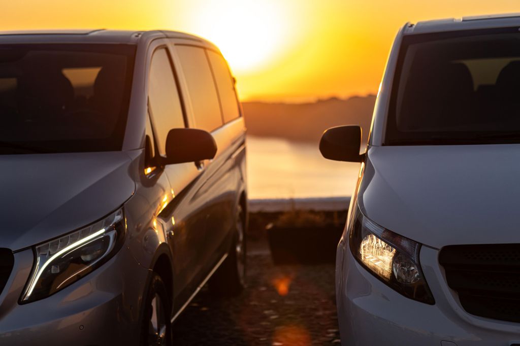 Santorin: Private Transfers Wir decken die ganze Insel 24/7 ab