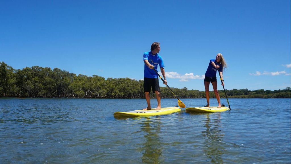 Byron Bay: 2,5-stündige Stand-Up Paddle Board Tour für Gruppen