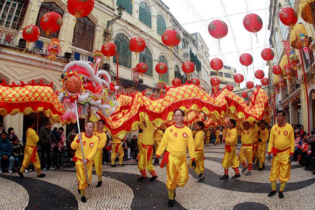 Chinesisches Neujahrsfest / Löwentanz-Performance