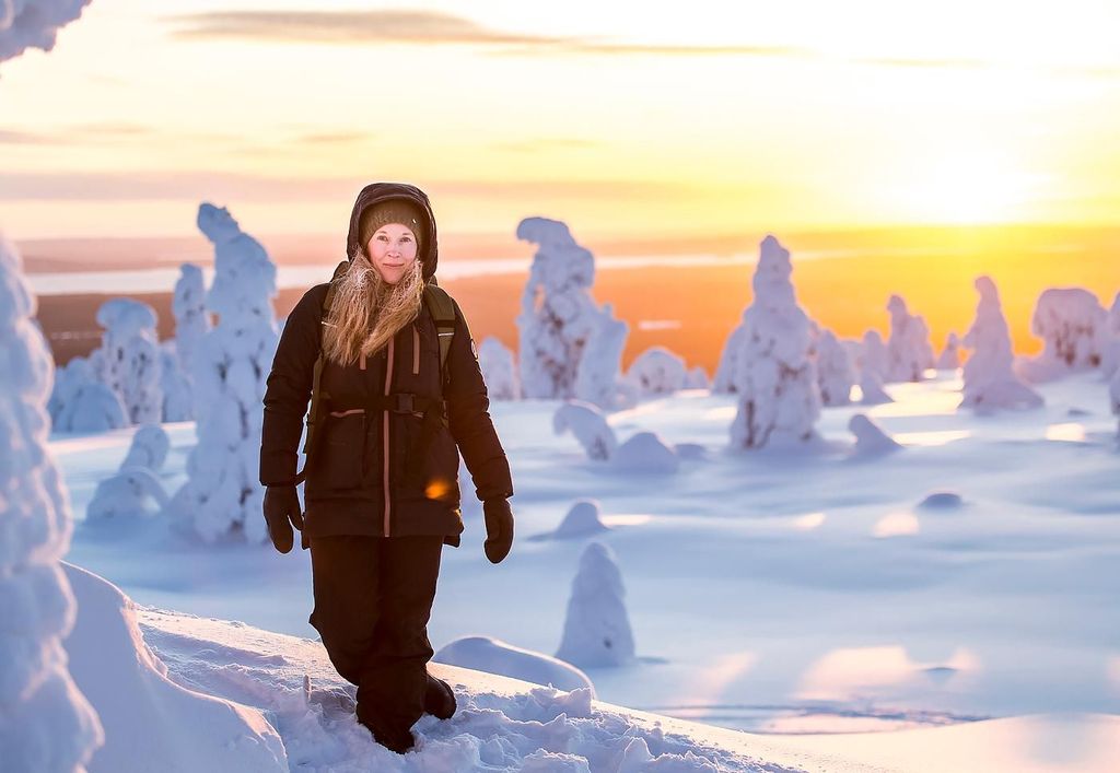 Rovaniemi: Tagestour am Riisitunturi mit finnischem Lapphund