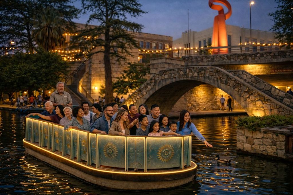 San Antonio: Premium-Nachttour mit Flussfahrt