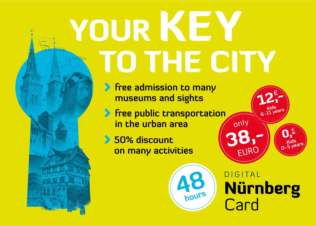 Nürnberg: 48-Stunden-CityCard mit kostenlosen öffentlichen Verkehrsmitteln