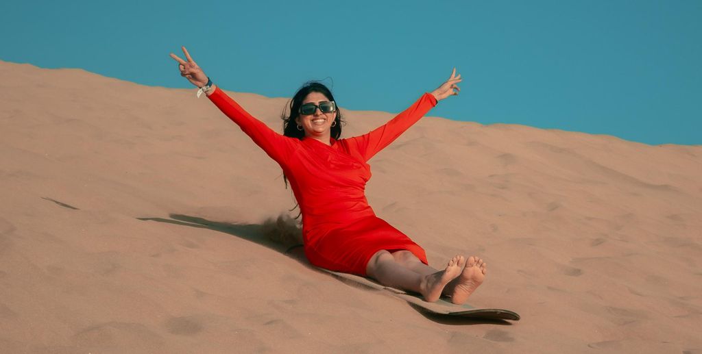 Agadir/Taghazout: Sandboarding & Sonnenuntergangstee mit Feuershow