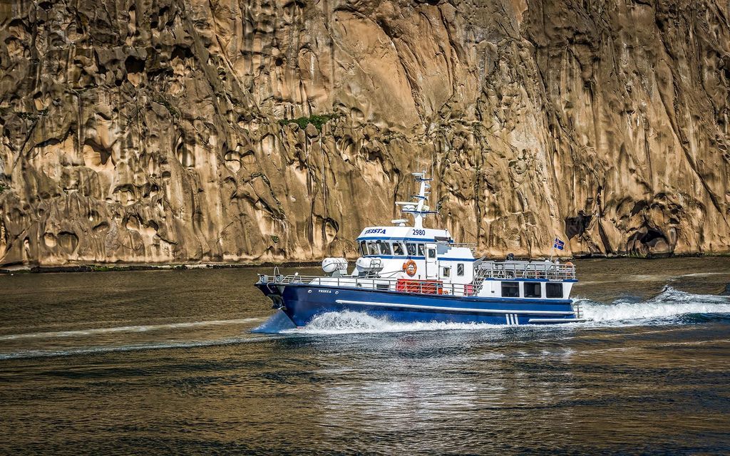 Vestmannaeyjar: Heimaey Insel Rundfahrt mit dem Boot