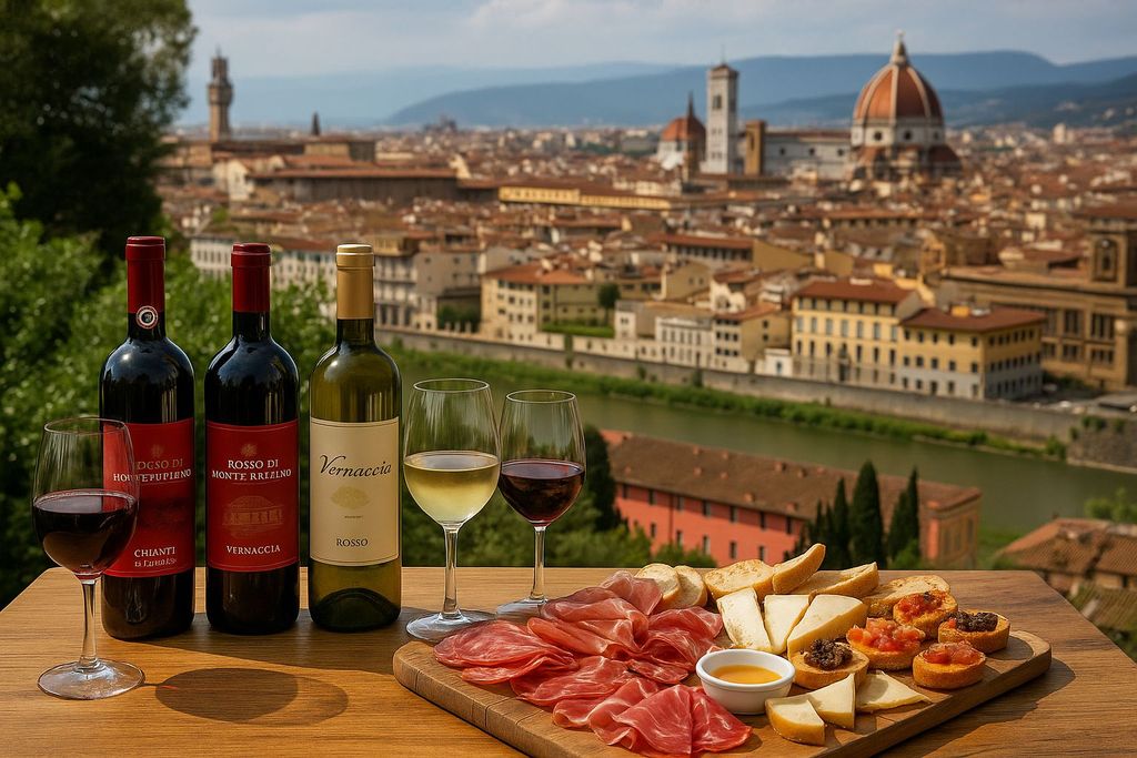 Weinprobe auf den Florentiner Hügeln mit grünem Transfer