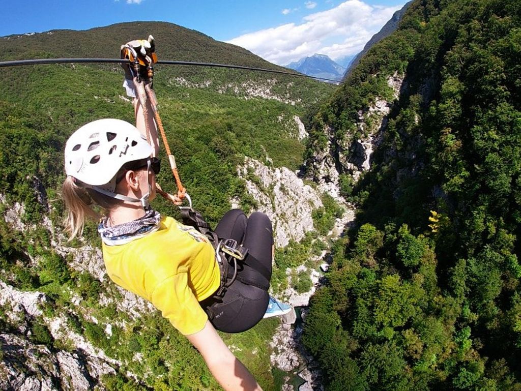 Bovec: Canyon Učja - Der längste Zipline-Park in Europa