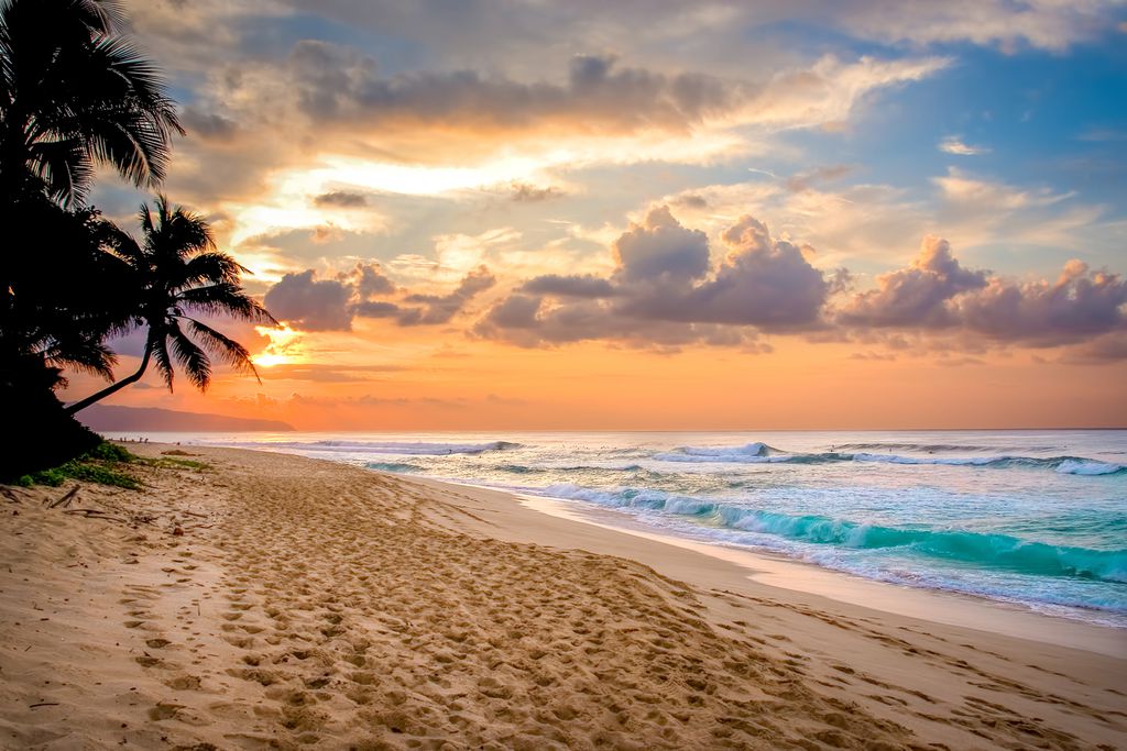 Sunset Beach auf Oahu