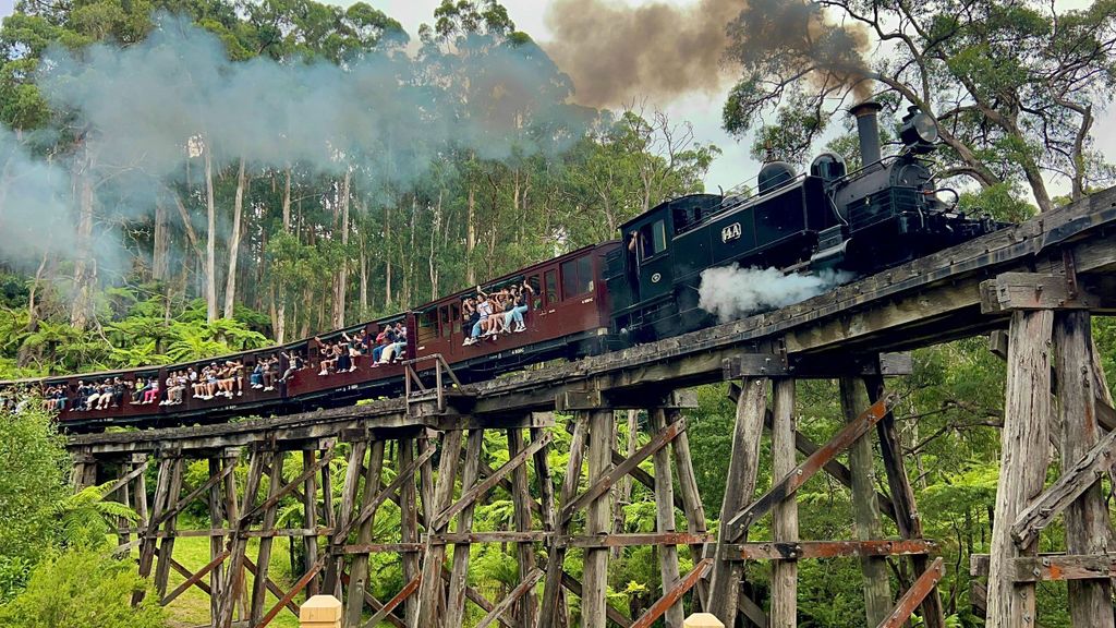 Melbourne: Halbtägiges Puffing Billy Dampfzug-Erlebnis