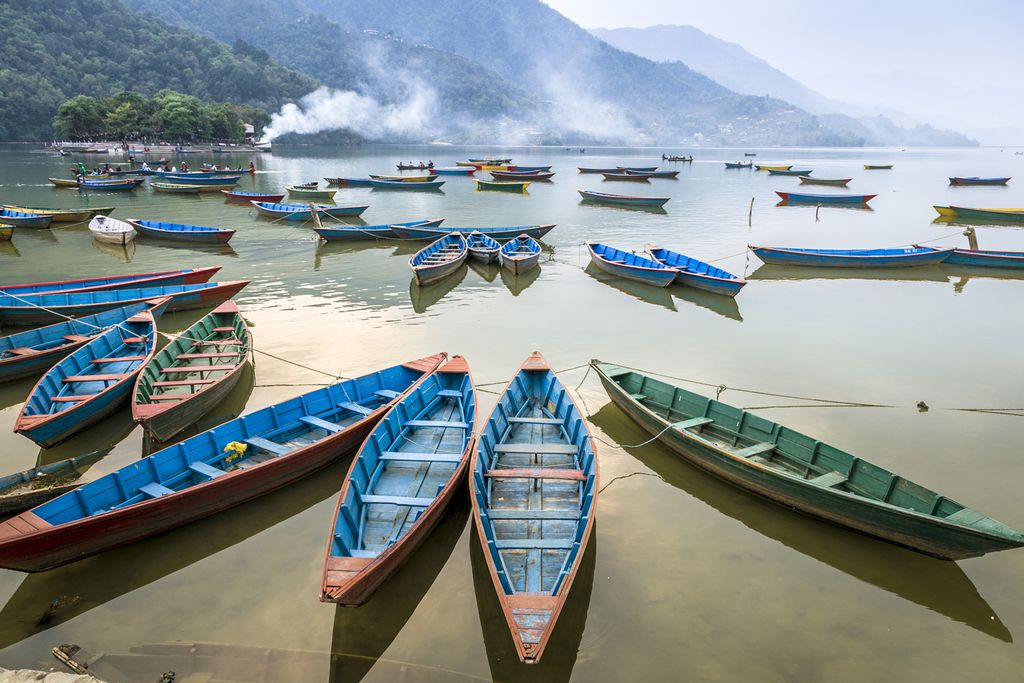 Boote in Pokhara