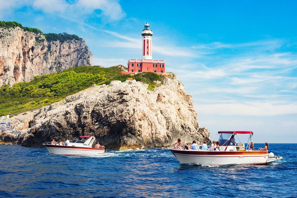 Von Sorrento aus: Capri Insel Boot Tagestour mit Transfer