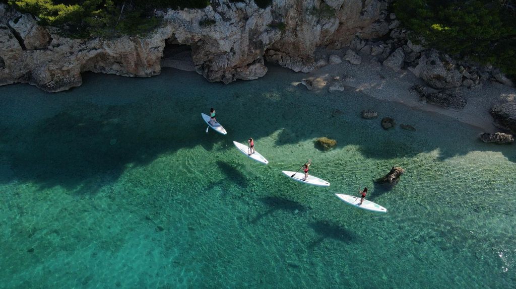 Omišalj: Krk-Brücke Electric SUP Tour
