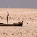 Boot auf dem Salzsee Chott el Djerid
