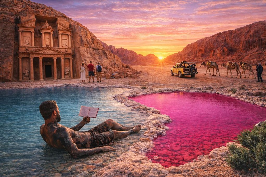 Jordanien privat 2 Tage: Petra, Wadi Rum, Pink Lake & Totes Meer