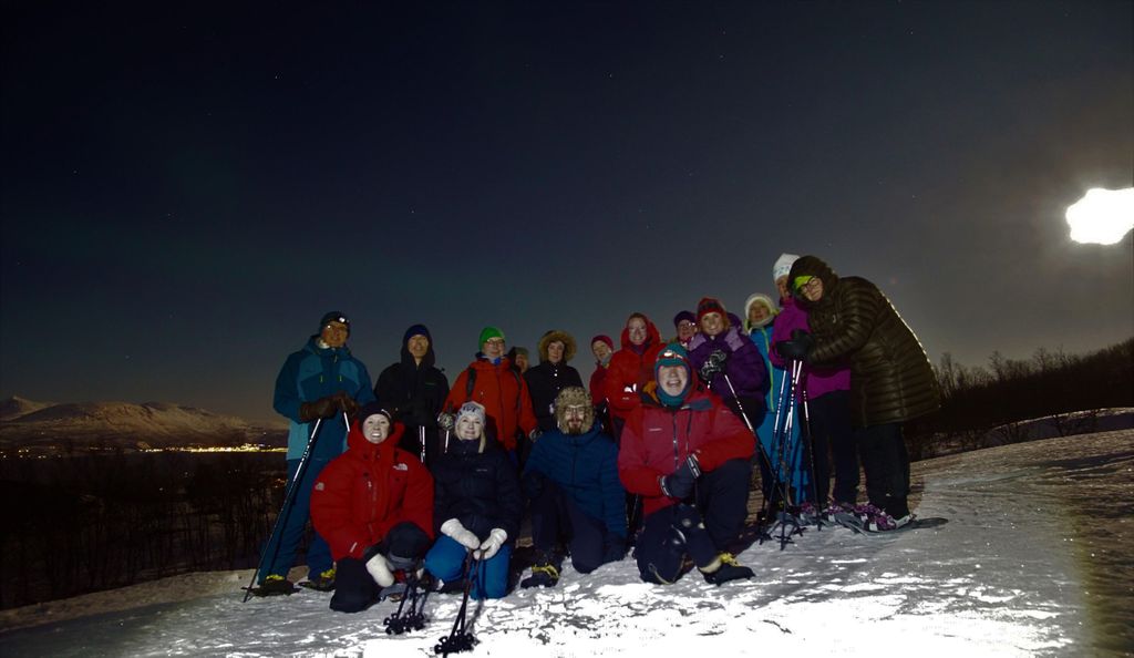 Narvik: Schneeschuhwandern unter den Nordlichtern