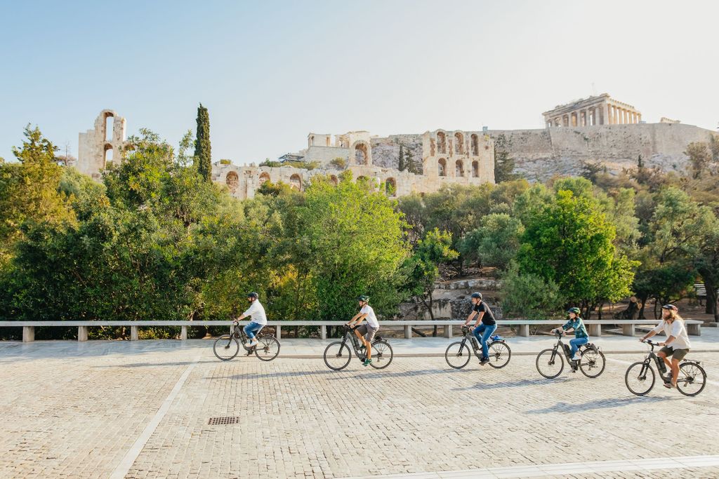 Athen: Elektrofahrrad-Tour mit Akropolis-Besuch