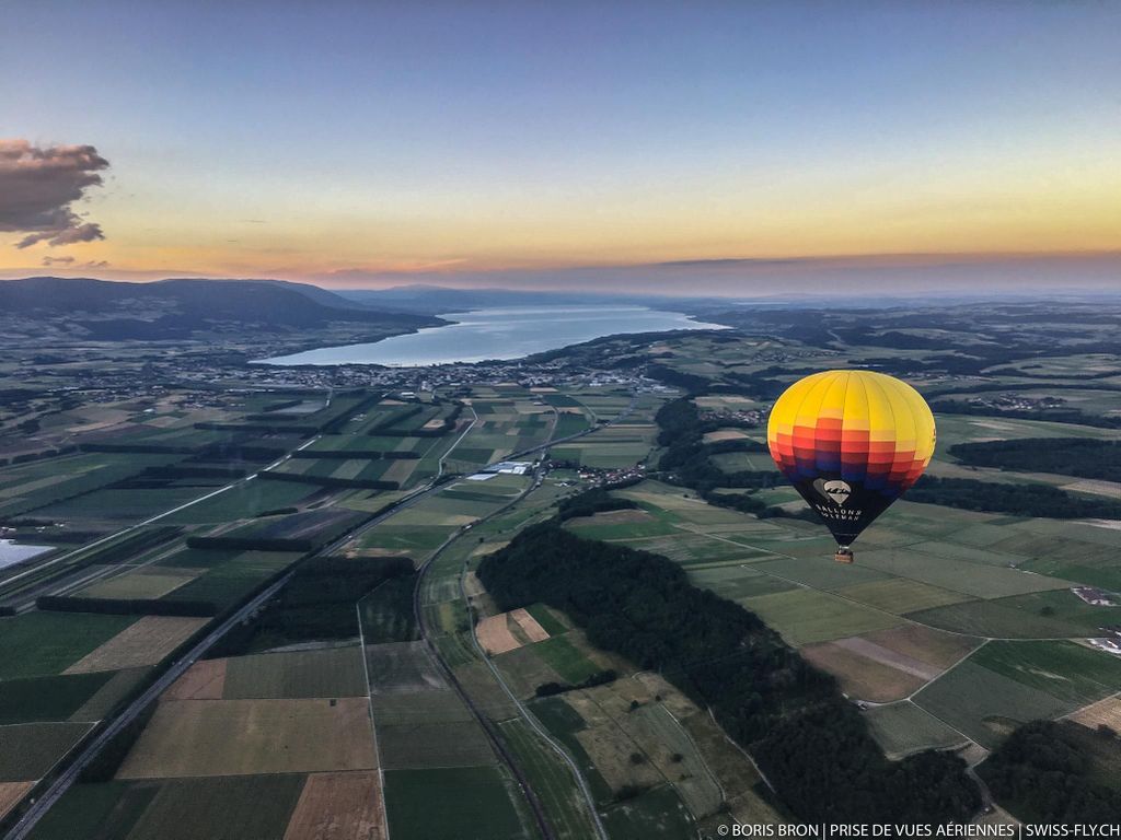 Lausanne: Schweizer Fondue-Flug in einem Heißluftballon
