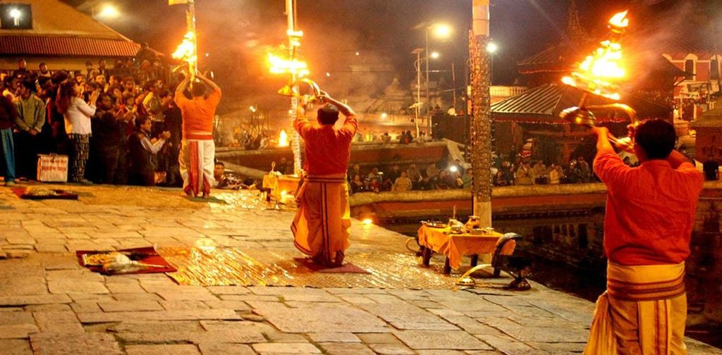 Kathmandu: Pashupatinath Tempel Abend Aarati Tour