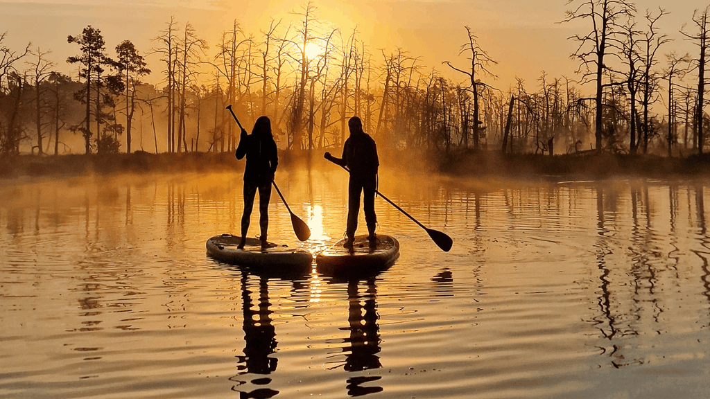 Ab Riga: Kajak- oder SUP-Board-Tour bei Sonnenaufgang in Ķemeru tīrelis