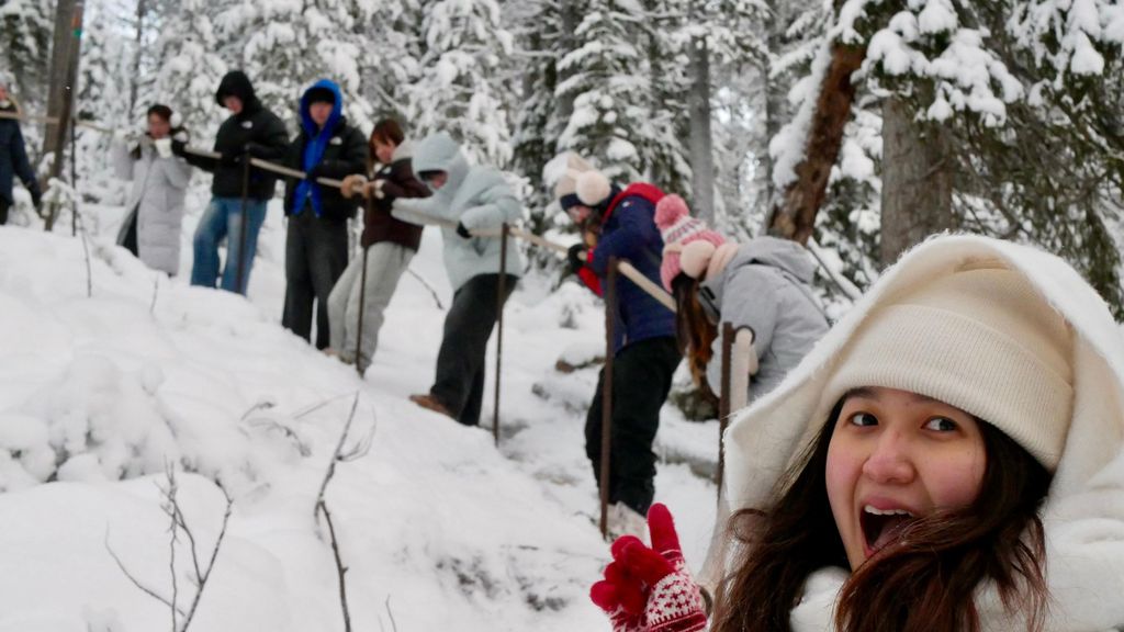 Korouoma: Wanderung zum gefrorenen Wasserfall