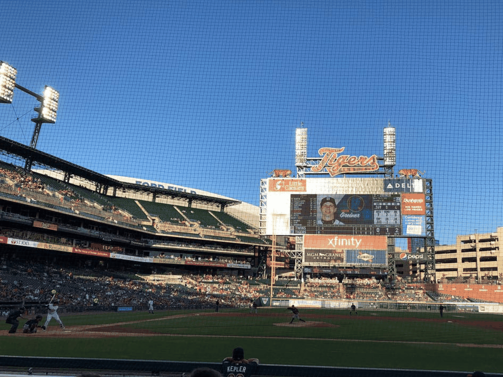 Detroit: Baseballspiel der Detroit Tigers im Comerica Park