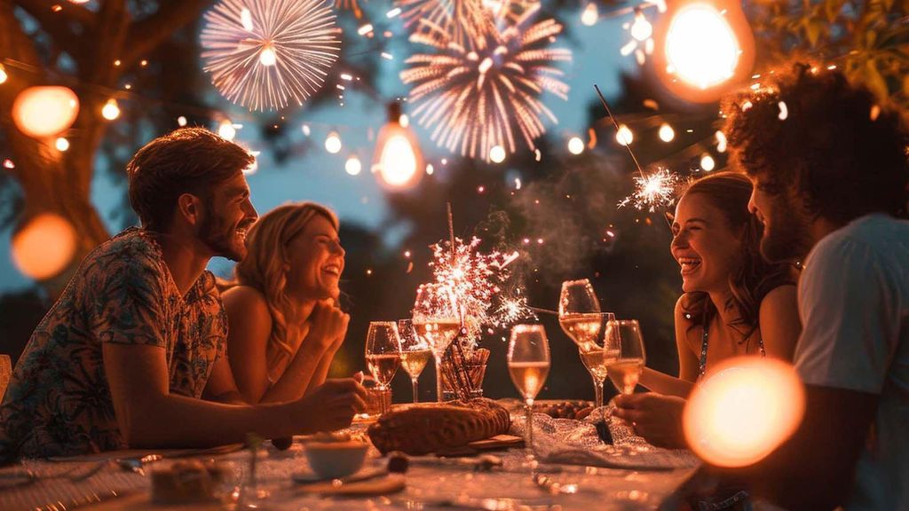 Ferragosto-Dinner und Feuerwerksshow