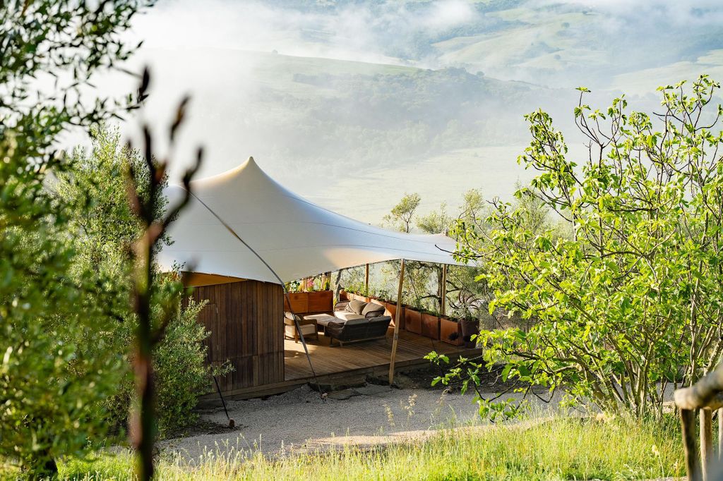 Montalcino: Familien-Mittagessen auf einem Bauernhof mit Gartenbesuch
