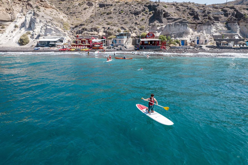 Santorin: Yoga und Stand-Up-Paddleboard (SUP)