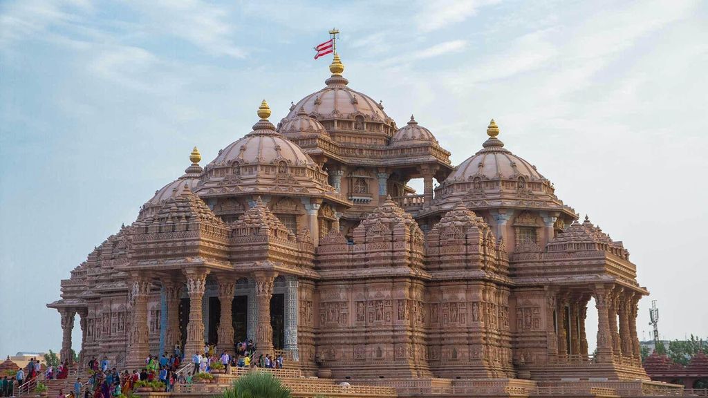 Delhi: Akshardham-Tempeltour mit Wasser- und Lichtershow