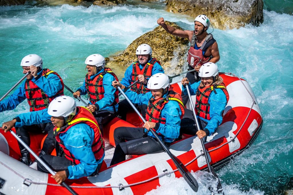 Soca-Fluss, Slowenien: Wildwasser-Rafting