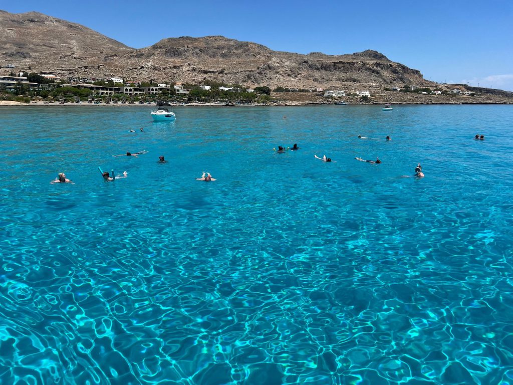 Lindos,Pefkos: All inclusive Schwimmen & Schnorcheln Bootstour