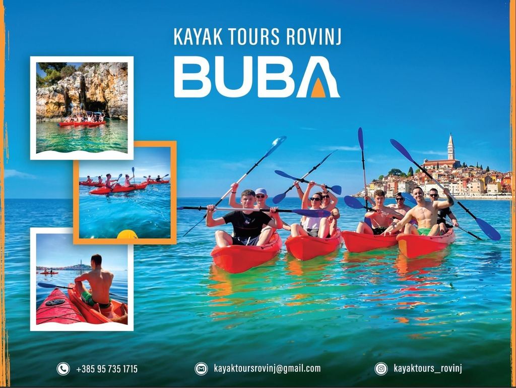 Rovinj: BUBA KAJAK-TOUREN: Schnorcheln, Springen, kostenlose Getränke & Fotos